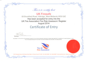 UKFA - Fire Risk Assessment Certificate